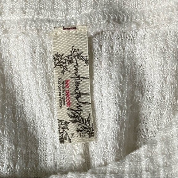 Free People Cream Going Places Snaps Waffle Knit Cardigan Sweater - 35604 - Picture 14 of 16